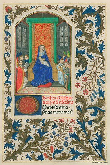 Facsimile of The Virgin Enthroned from HM 1173